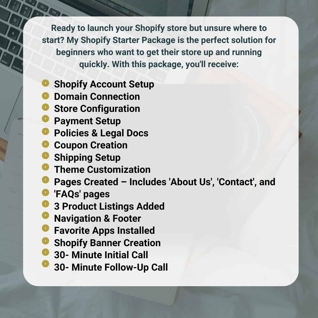 Shopify Starter Package